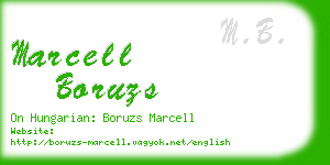 marcell boruzs business card